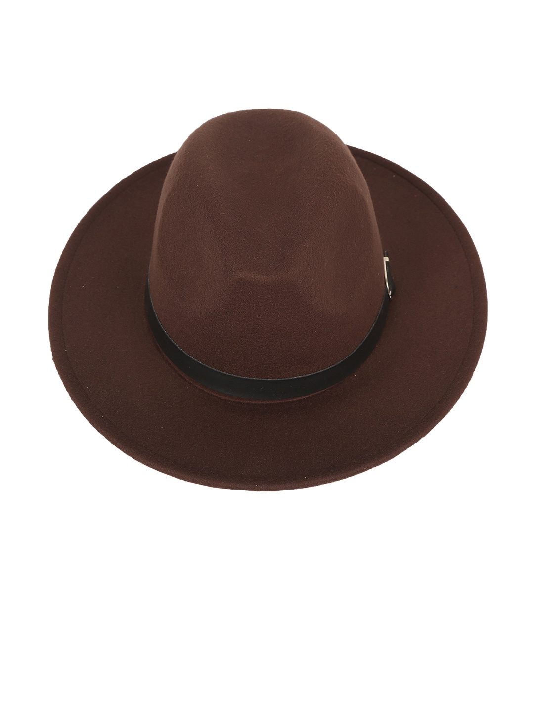 

FabSeasons Unisex Brown Colored Solid Trilby Top Panama Hat