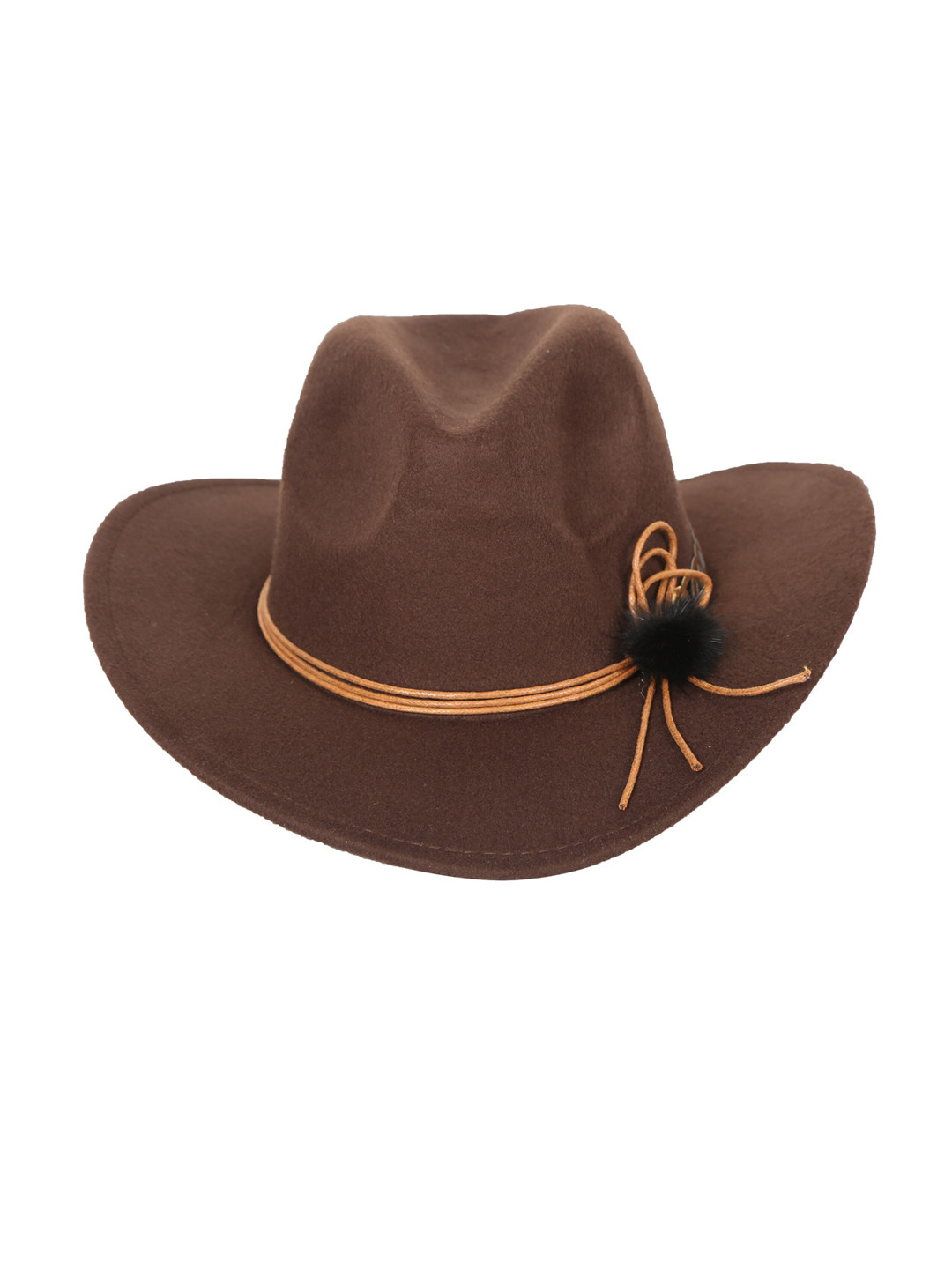 

FabSeasons Unisex Brown Solid Cowboy Hat