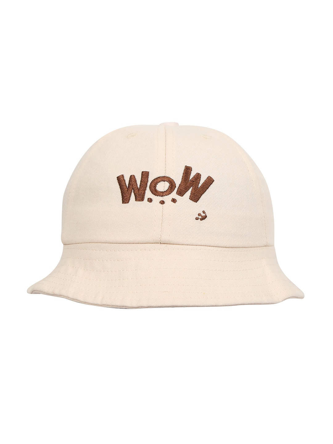 

FabSeasons Unisex Kids Beige Cotton Bucket Cap