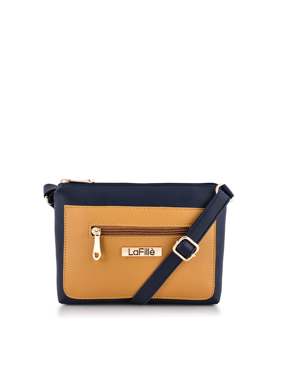 

LaFille Blue PU Structured Sling Bag