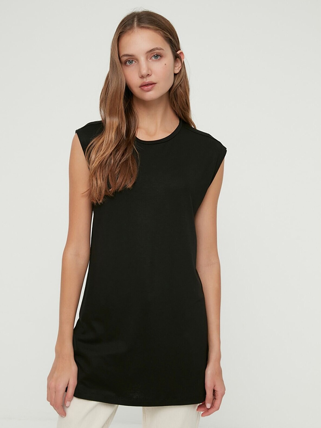 

Trendyol Women Black Solid Tunic