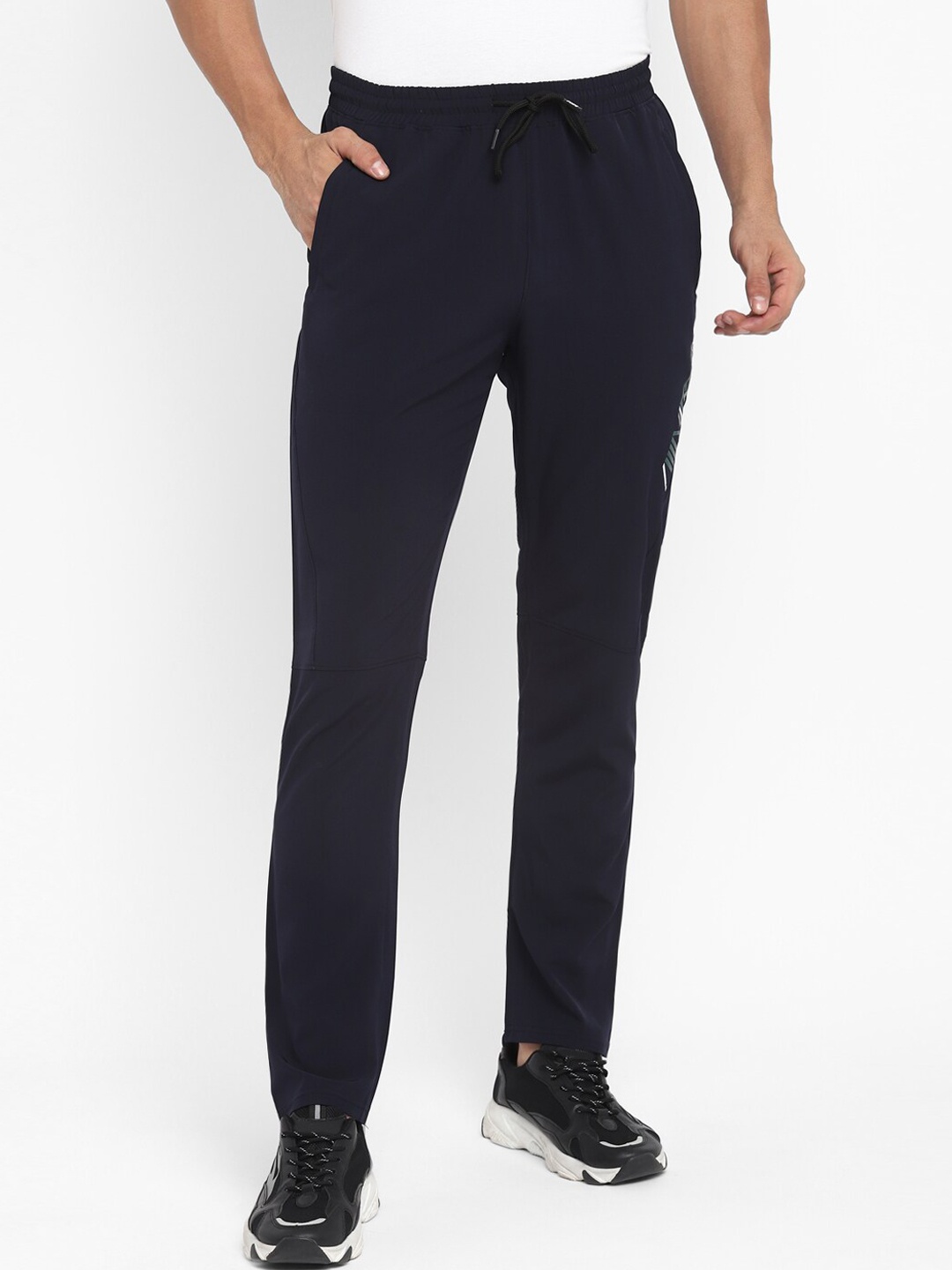 

FURO by Red Chief Men Navy Blue Printed Cotton Track Pants