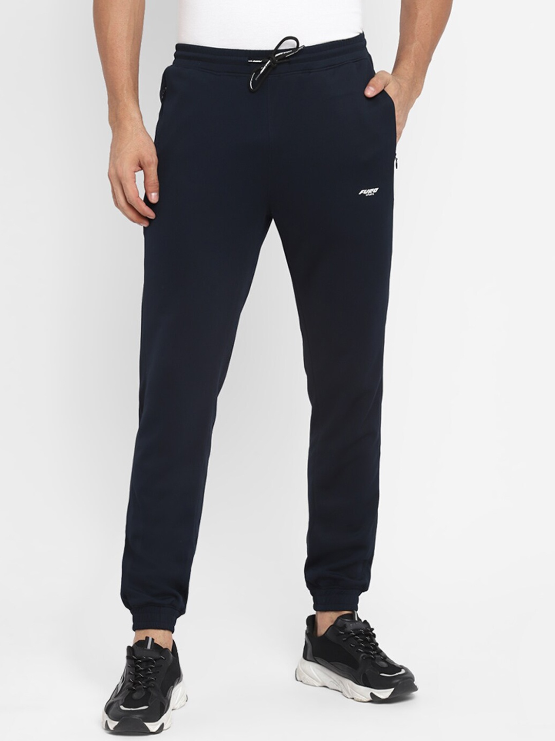 

FURO by Red Chief Men Navy Blue Solid Cotton Jogger Sports Track Pants