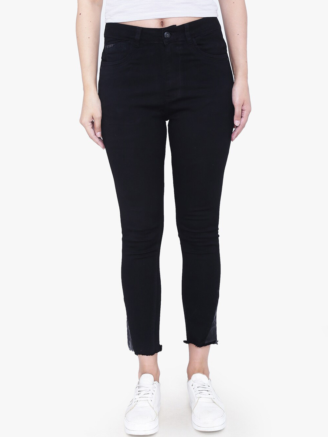

FCK-3 Women Black Comfort High-Rise Embellished Stretchable Jeans