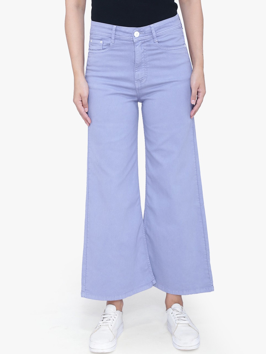 

FCK-3 Women Blue Bootilicious Wide Leg High-Rise Stretchable Jeans