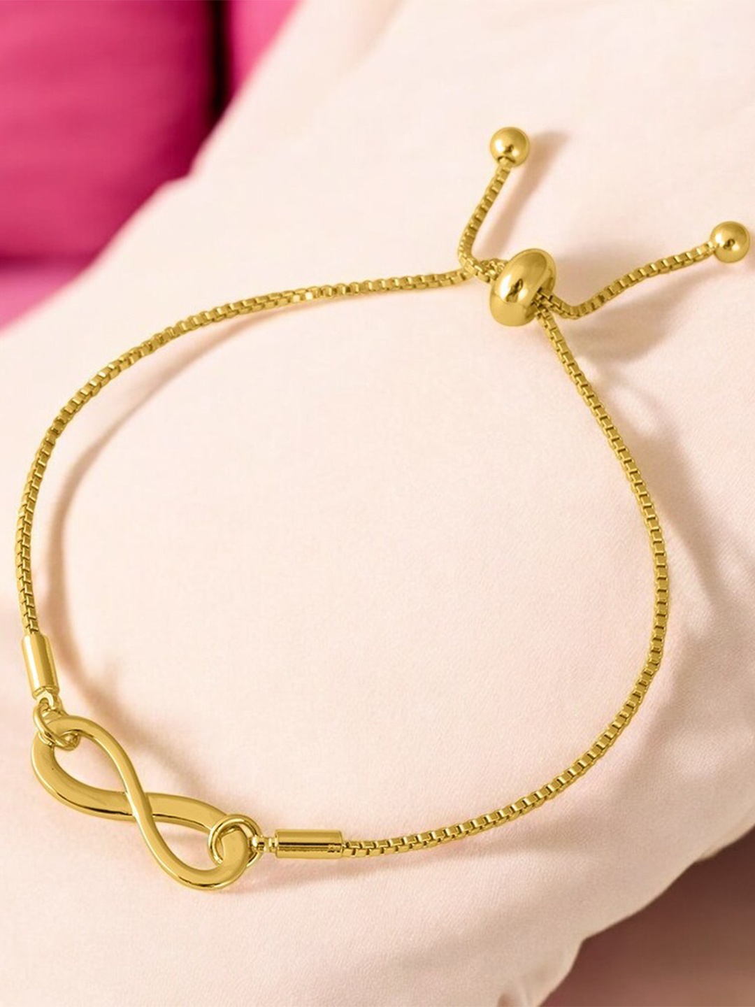 

PALMONAS Women Gold-Toned Gold-Plated Charm Bracelet