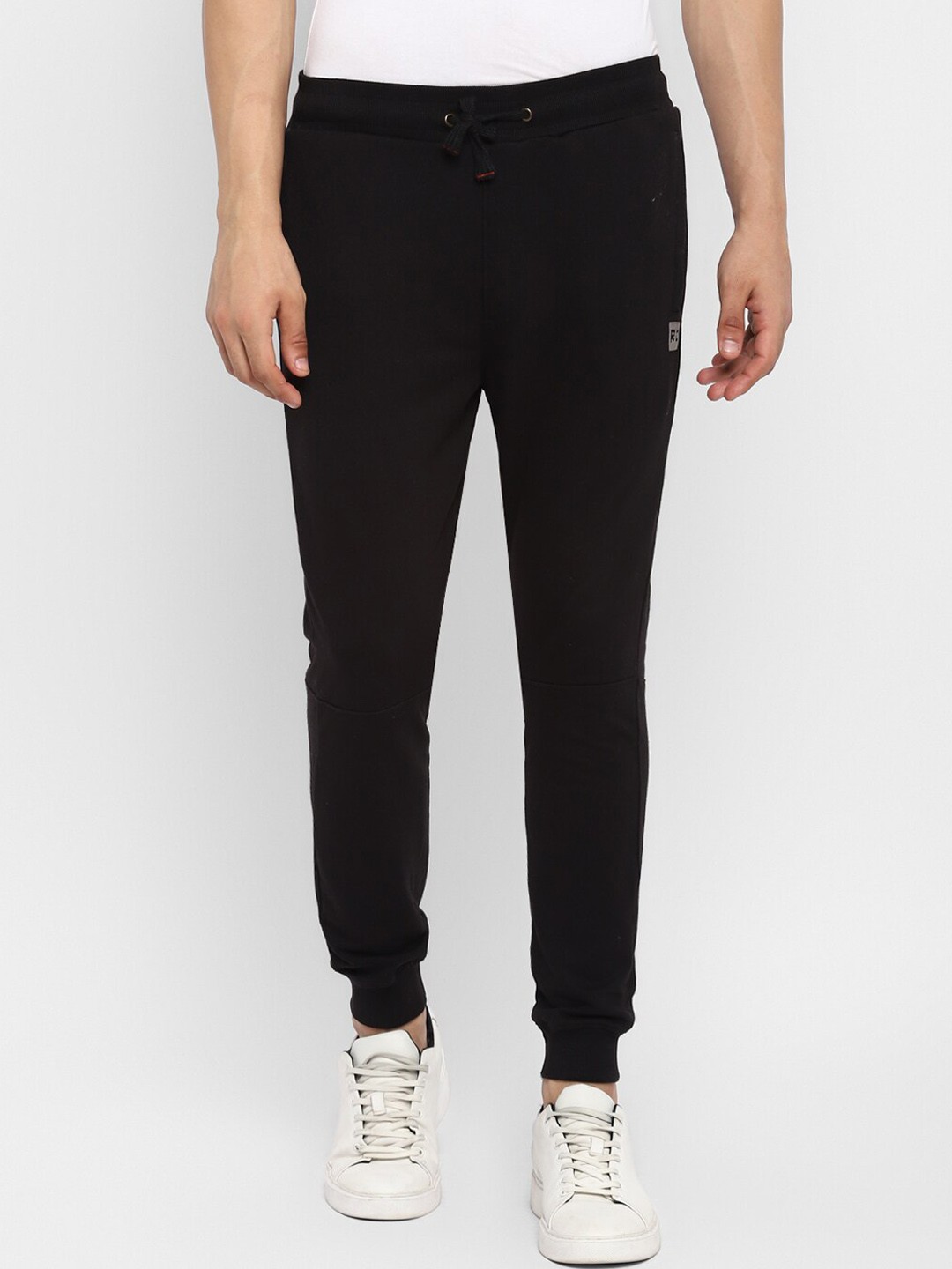 

Red Chief Men Black Solid Cotton Joggers