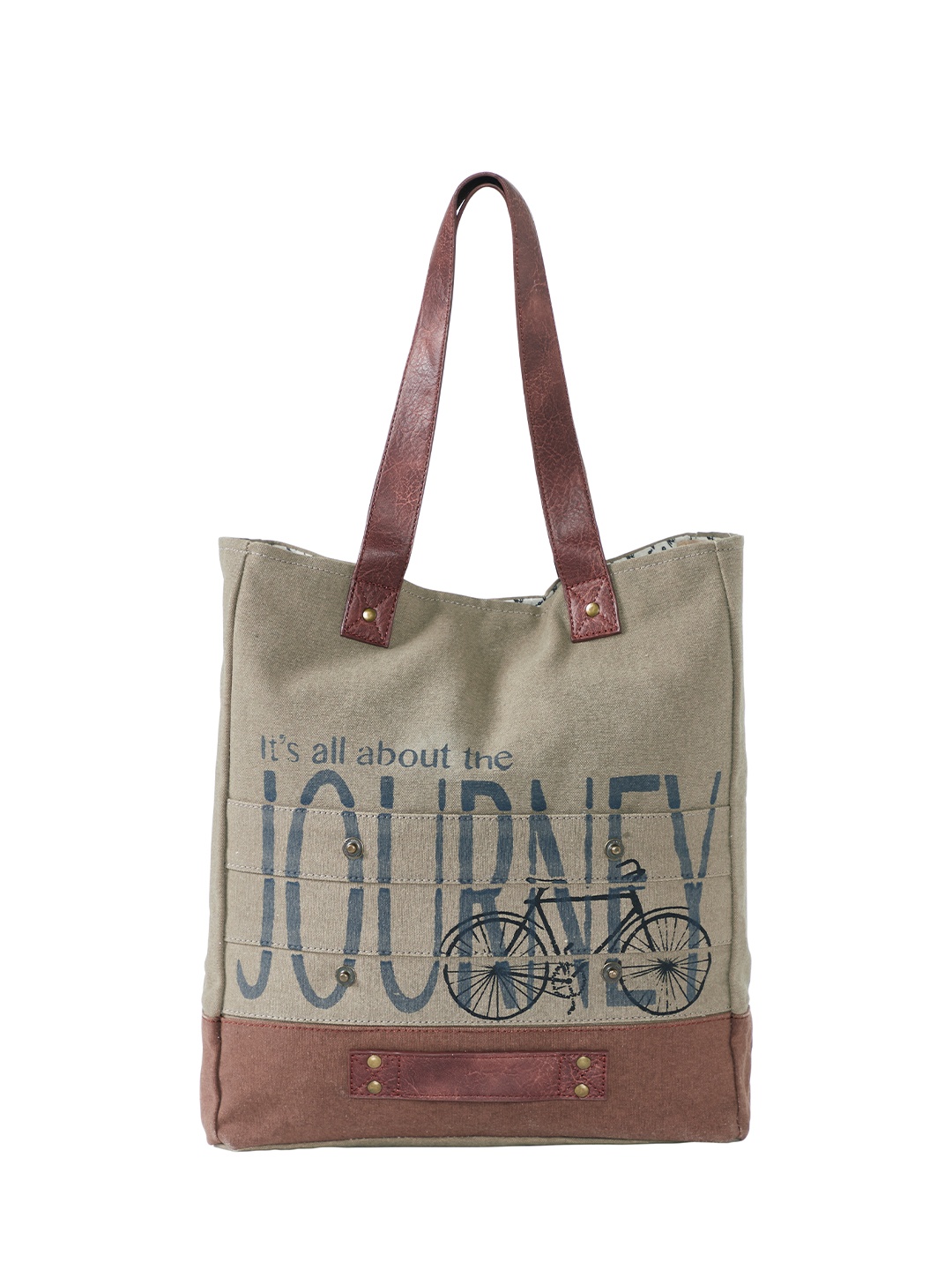 

Mona B Brown Oversized Bucket Tote Bag