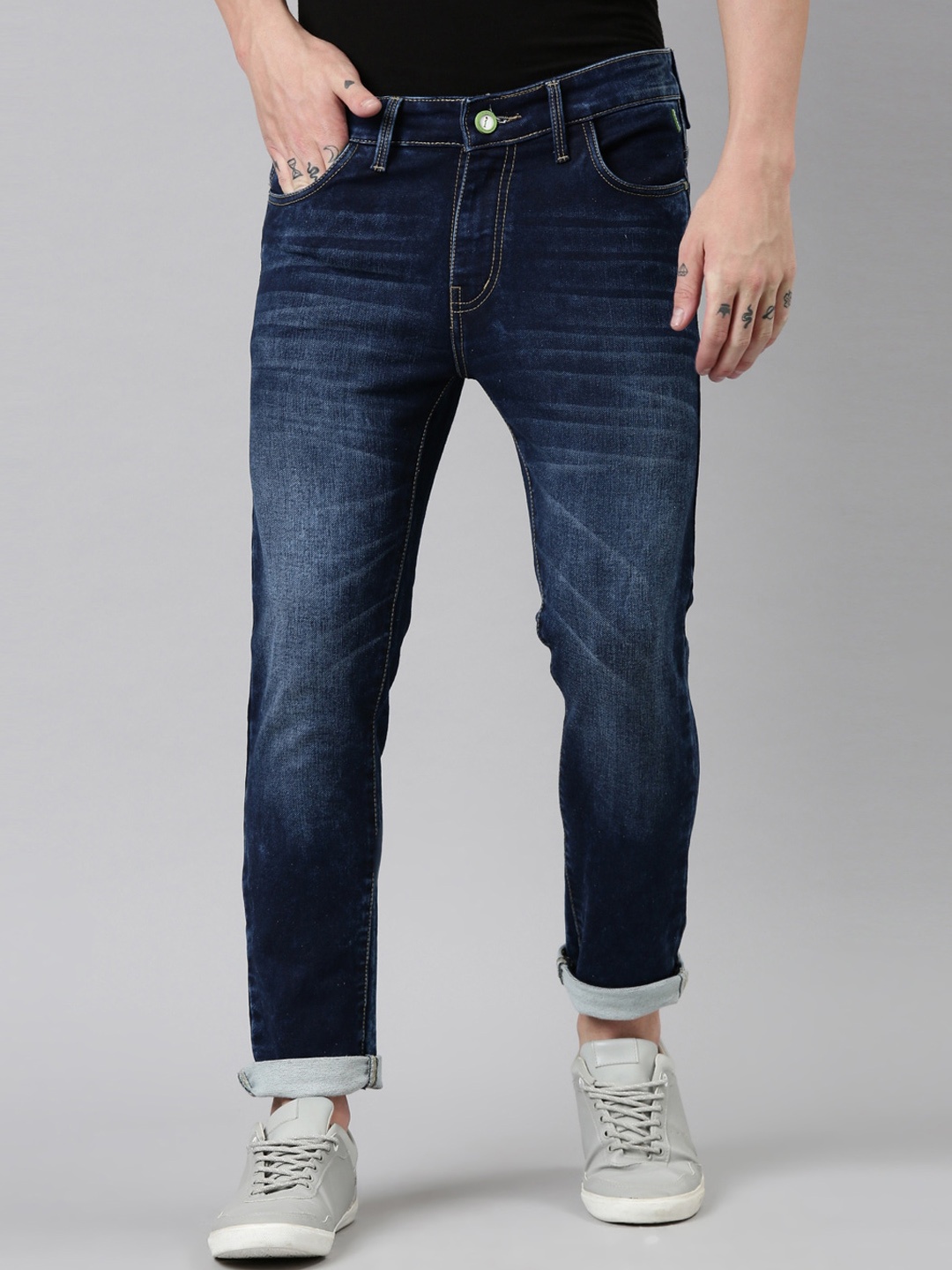 

CINOCCI Men Blue Jean Slim Fit Light Fade Stretchable Jeans