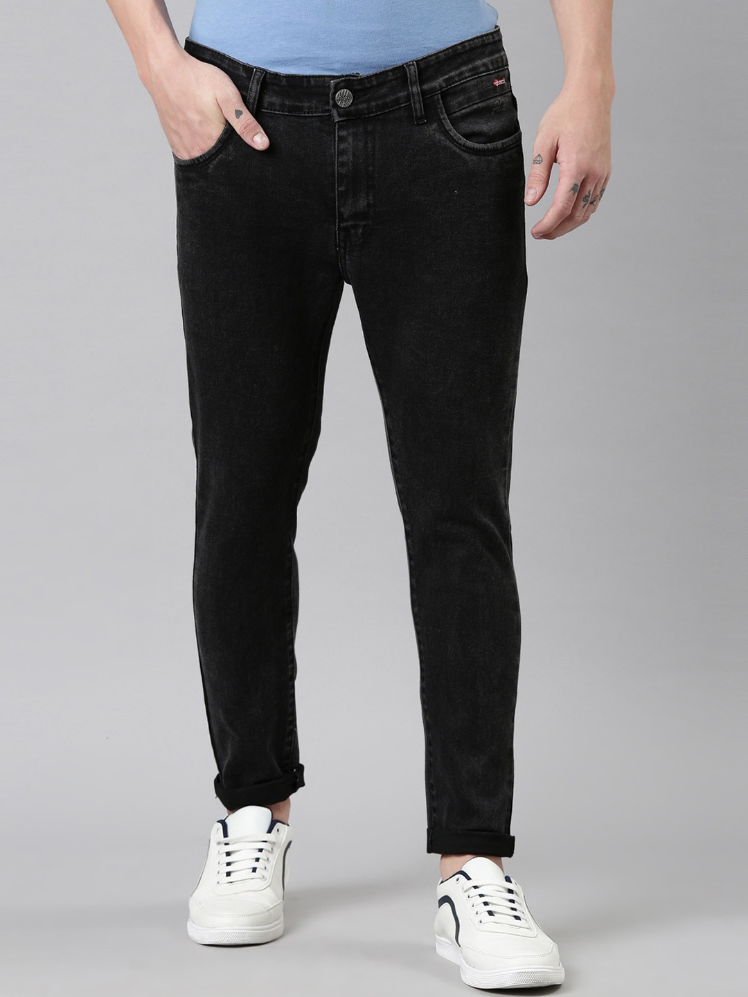 

CINOCCI Men Black Jean Stretchable Jeans