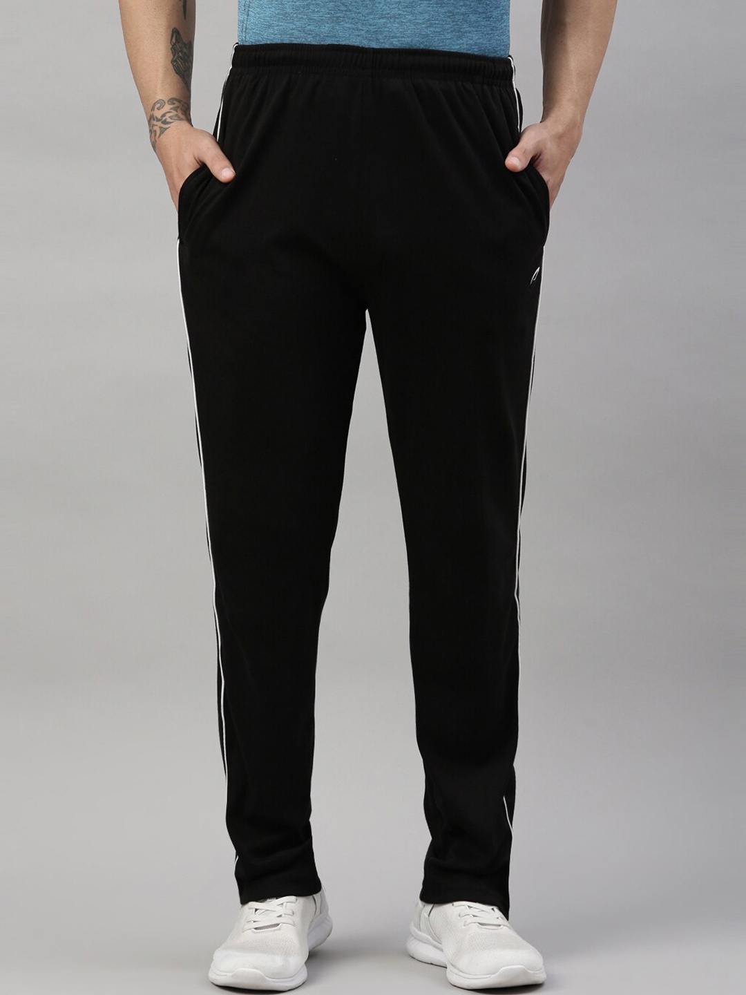 

Proline Active Men Black Solid Cotton Track Pants