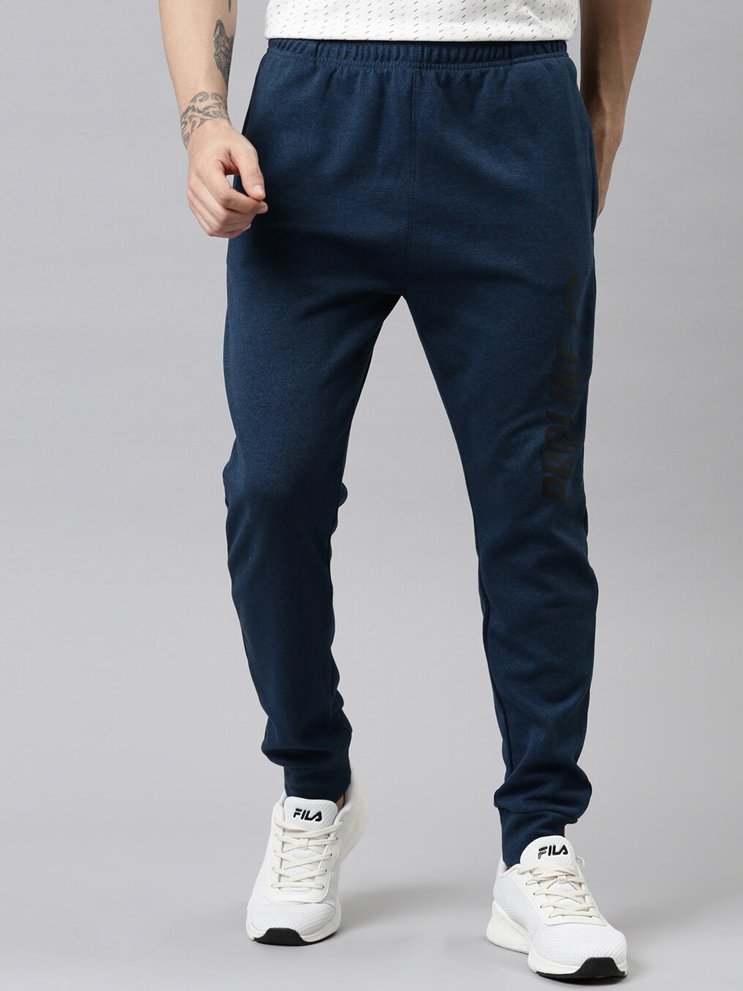 

Proline Active Men Teal Solid Cotton Sports Joggers