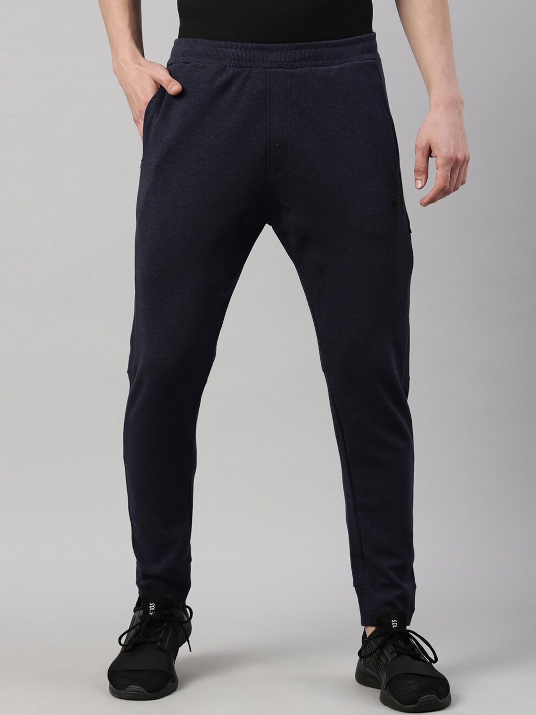 

Proline Active Men Blue Solid Cotton Track Pants