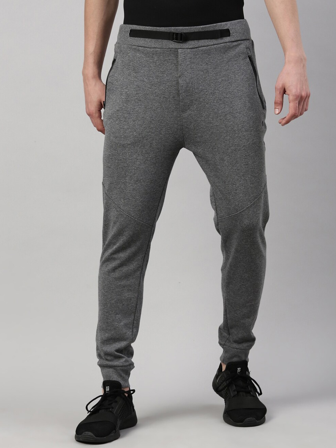 

Proline Active Men Grey Solid Cotton Joggers