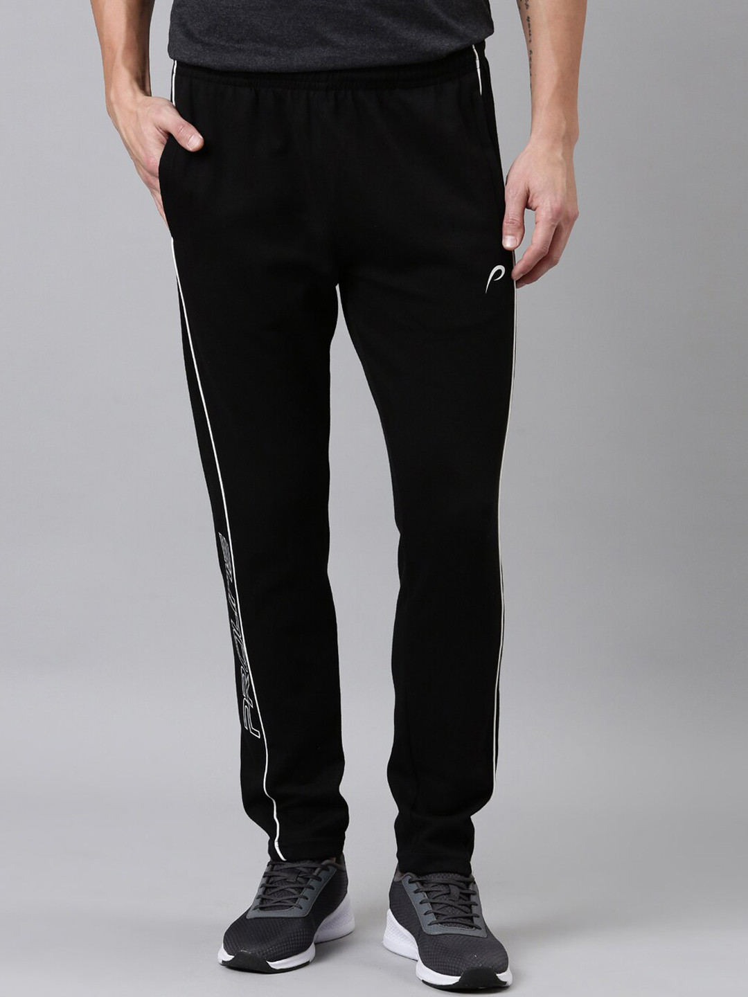 

Proline Active Men Black Solid Cotton Track Pant