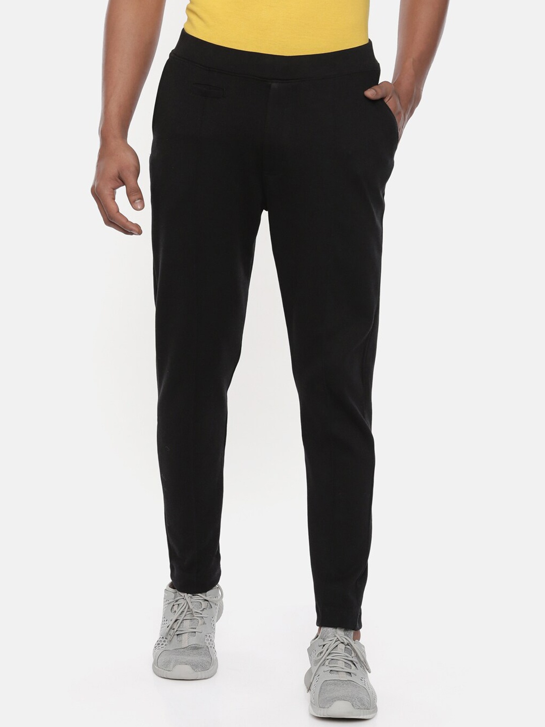 

Proline Active Men Black Solid Cotton Regular-Fit Track Pant