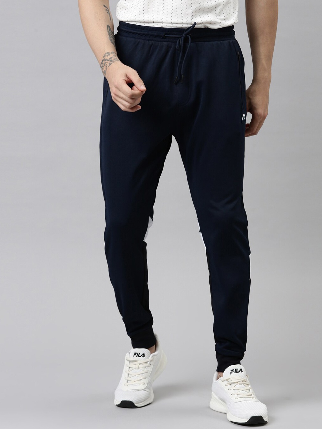 

Proline Active Men Blue Solid Cotton Joggers