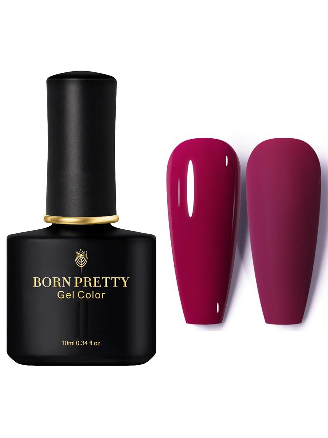 

BORN PRETTY Black Spar Series Glossy-Matte UV LED Gel Nail Polish 10 ml - Shade 65, Maroon