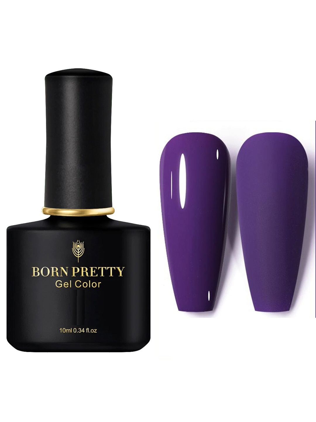 

BORN PRETTY Black Spar Series Glossy UV LED Color Gel Nail Polish 10 ml - BP64, Purple