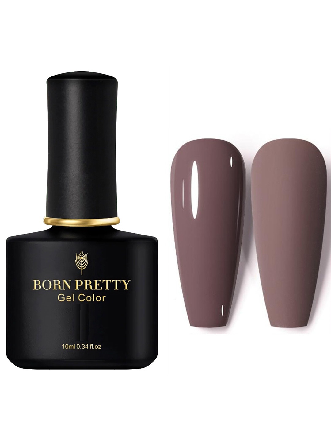 

BORN PRETTY Black Spar Series Glossy-Matte UV LED Gel Nail Polish 10 ml - Shade 90, Coffee brown