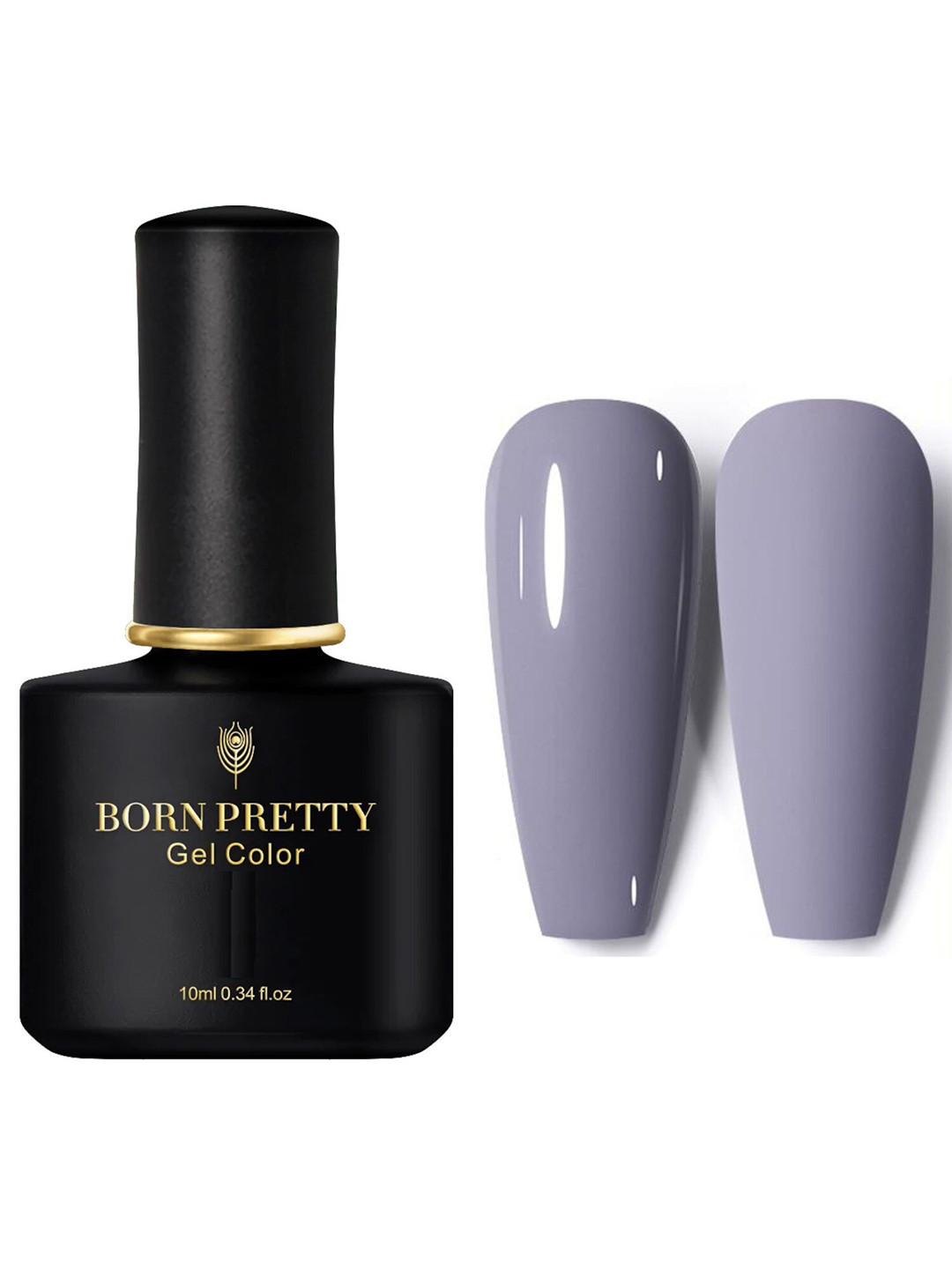 

BORN PRETTY Black Spar Series Glossy-Matte UV LED Gel Nail Polish 10 ml - Shade 81, Grey