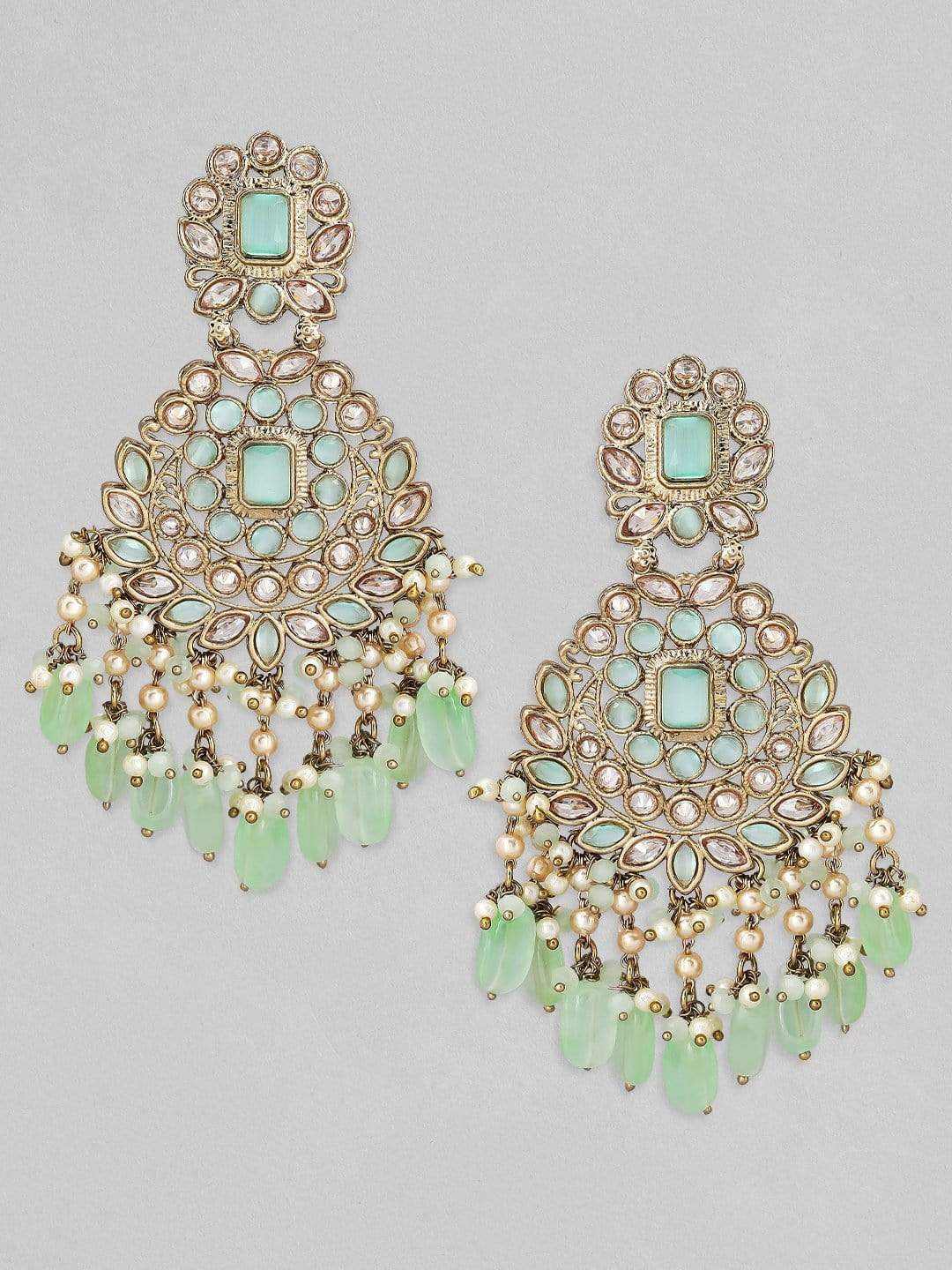 

Rubans Gold-Toned Classic Chandbalis Earrings