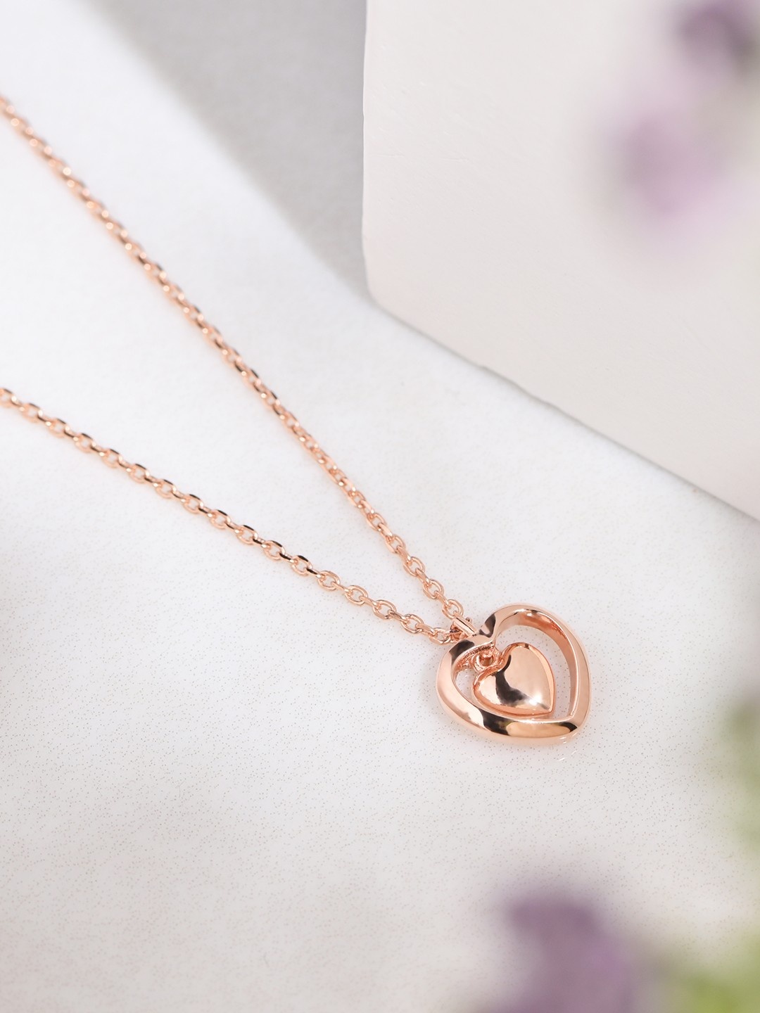 

Zavya 925 Sterling Silver Rose Gold-Plated Necklace