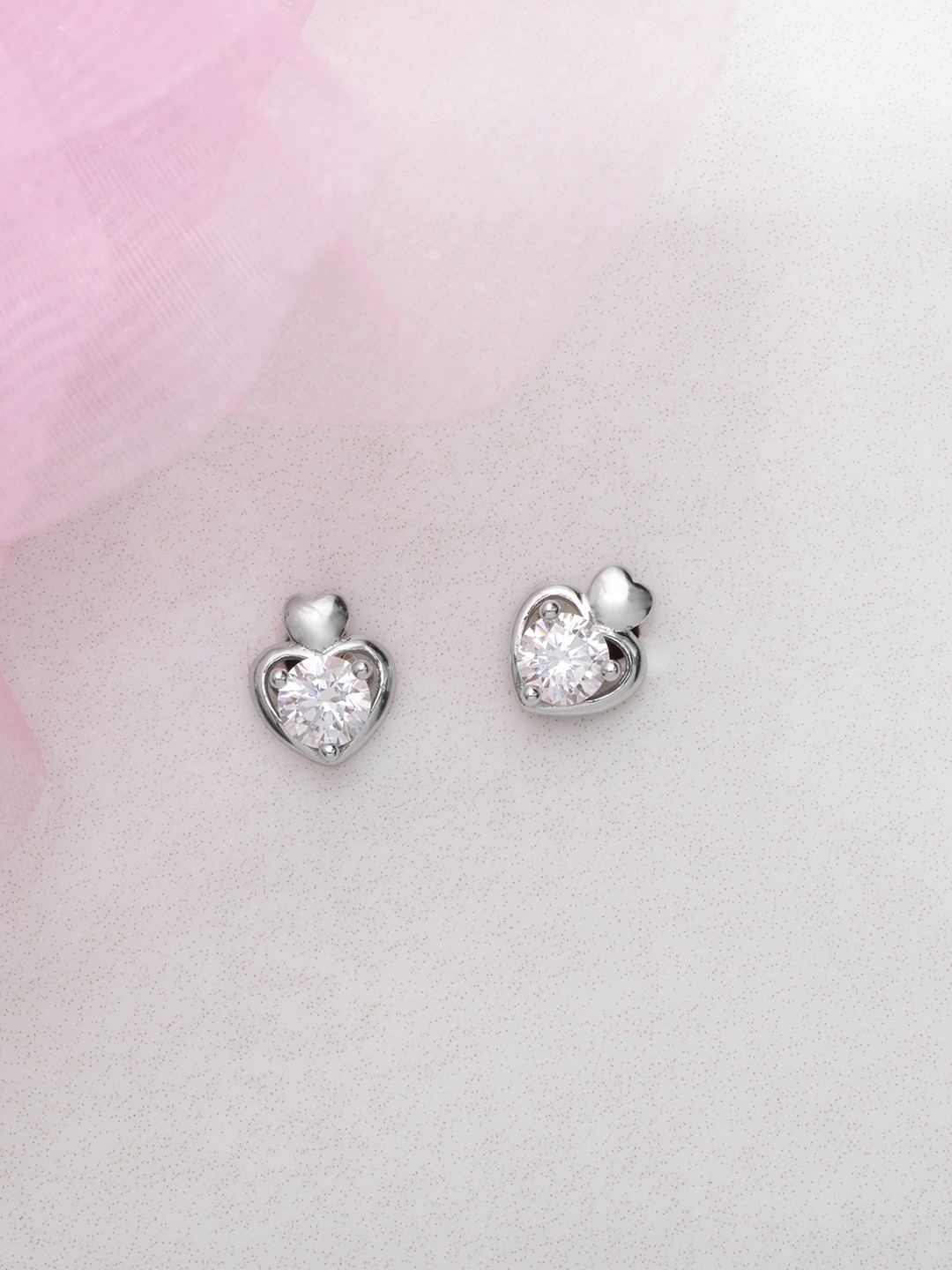 

Zavya 925 Sterling Silver Heart-Shaped Studs