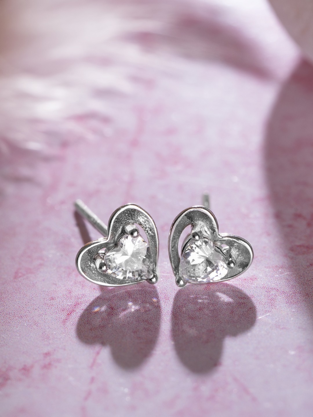 

Zavya 925 Sterling Silver Heart-Shaped Studs