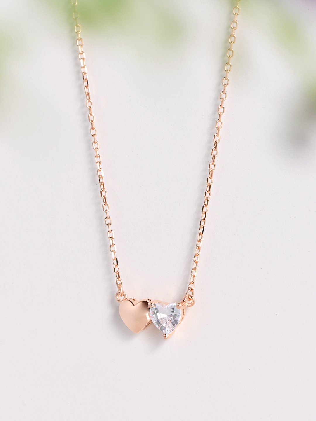 

Zavya 925 Sterling Silver Rose Gold-Plated Rhodium-Plated Necklace