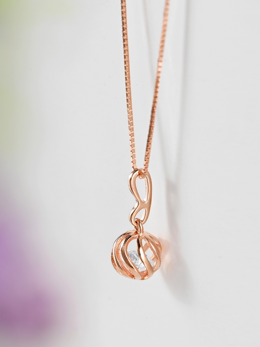 

Zavya 925 Sterling Silver Rose Gold-Plated Rhodium-Plated Necklace