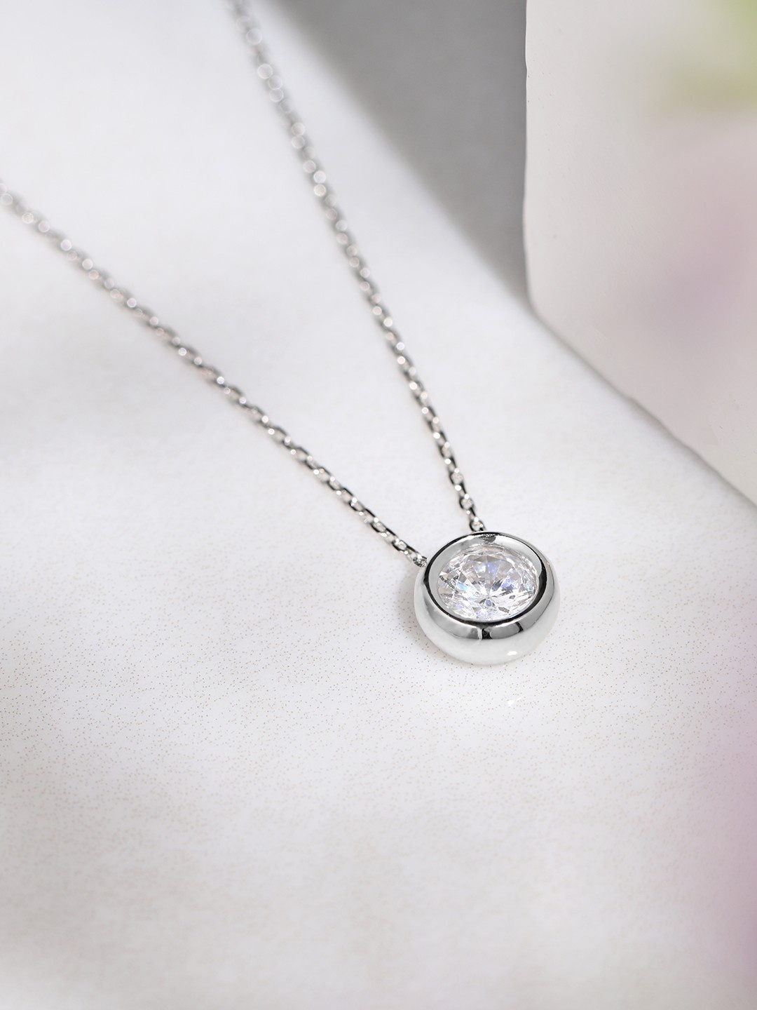 

Zavya 925 Sterling Silver Rhodium-Plated Necklace