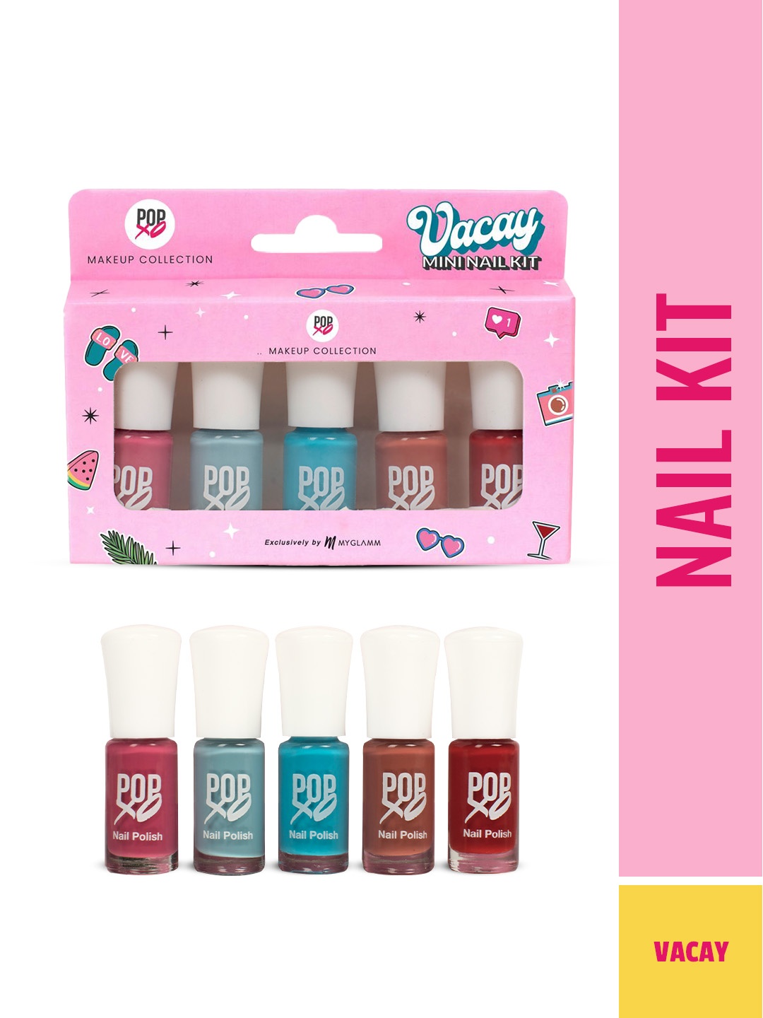 

MyGlamm Popxo Mini Nail Kit-Vacay, 15ml, Multi