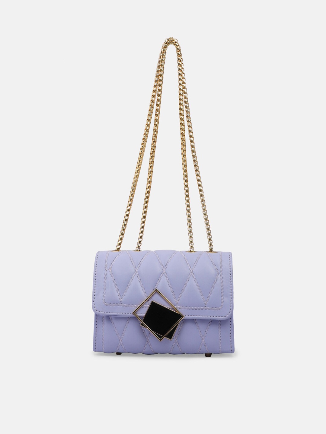 

Bagsy Malone Lavender PU Structured Sling Bag with Quilted