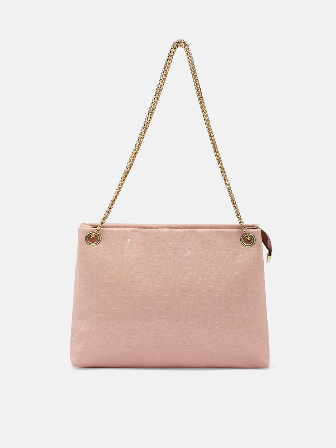 

Bagsy Malone Peach-Coloured Embellished PU Swagger Sling Bag