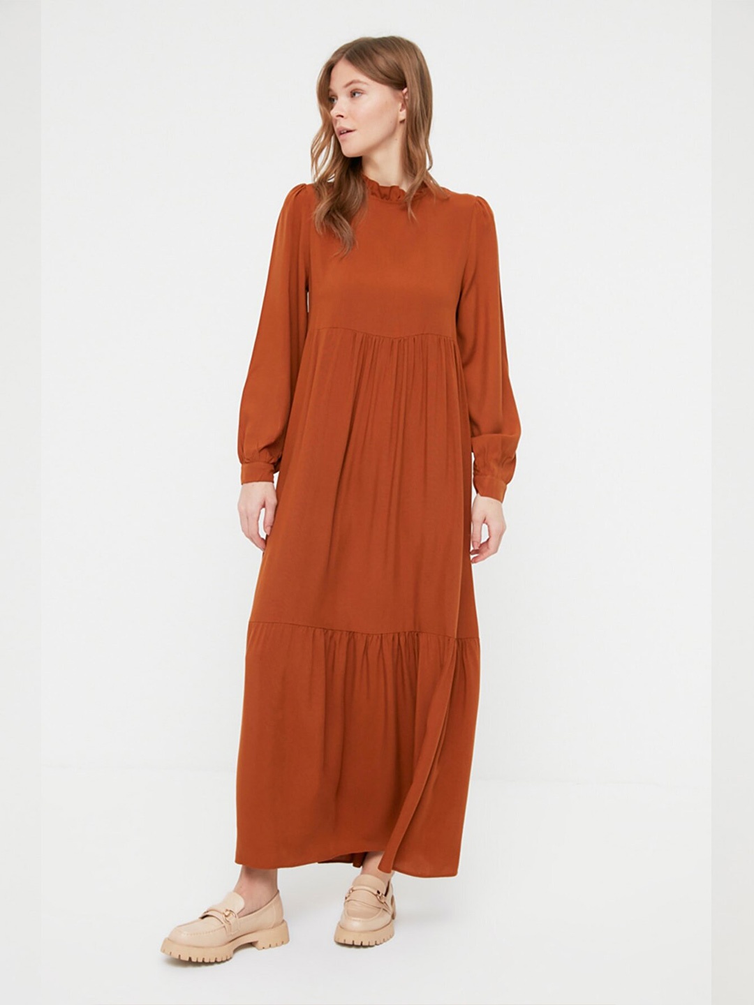 

Trendyol Camel Brown Maxi Dress
