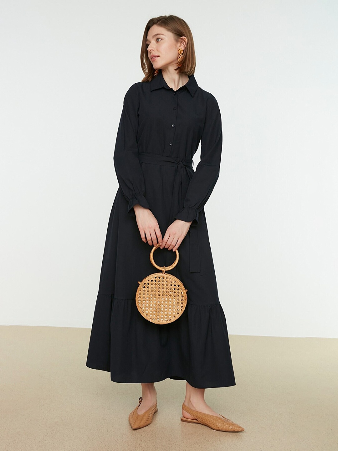 

Trendyol Navy Blue Maxi Dress