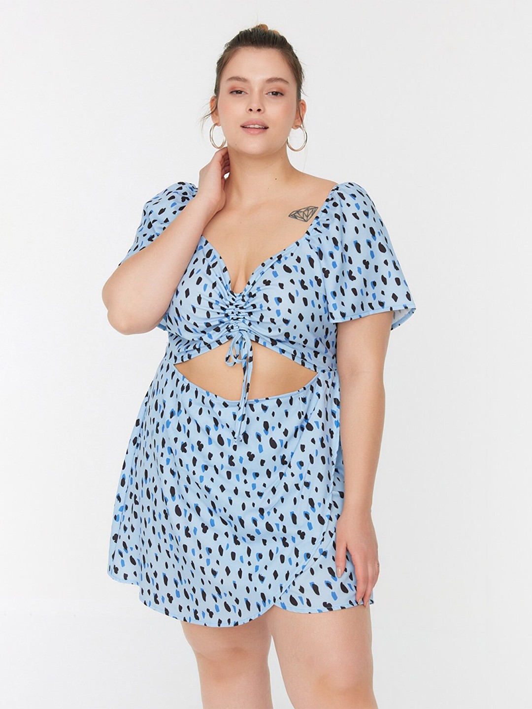 

Trendyol Blue Floral Mini Dress