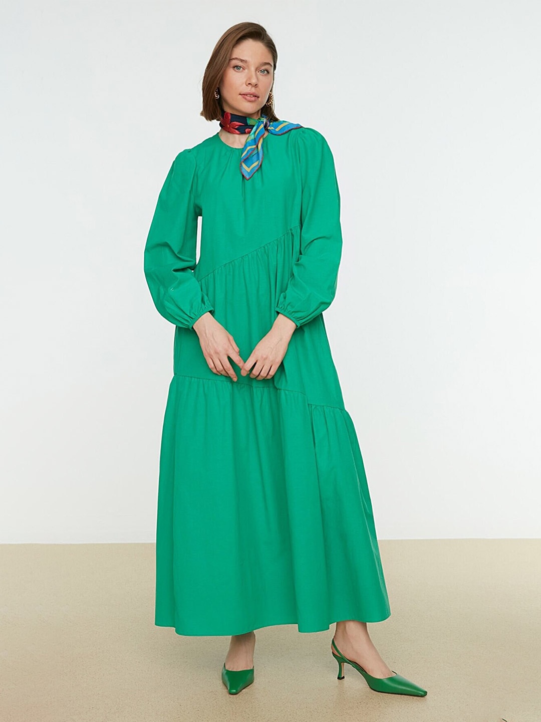 

Trendyol Green Applique Maxi Dress