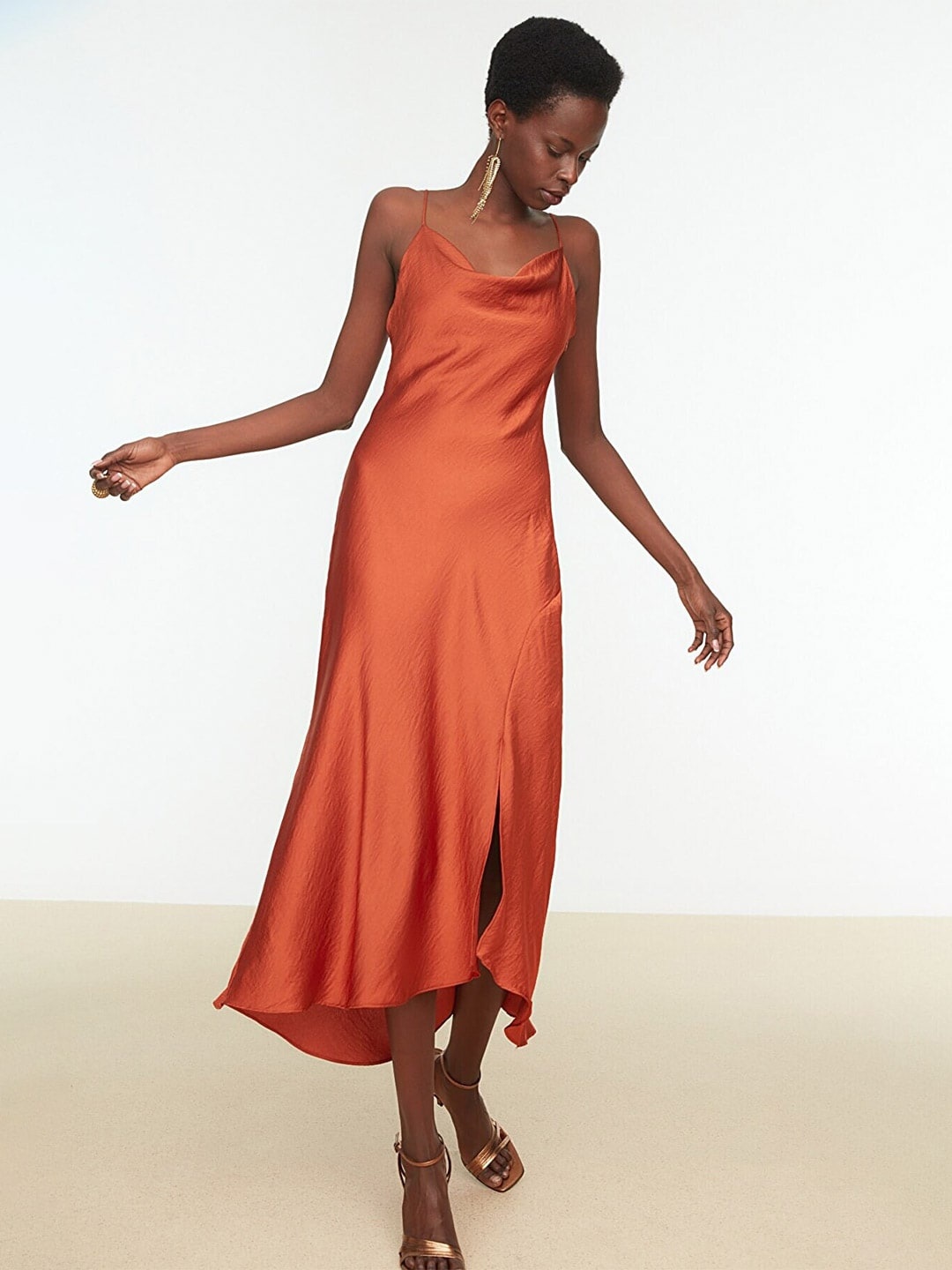 

Trendyol Women's Coffee Brown Maxi Dress