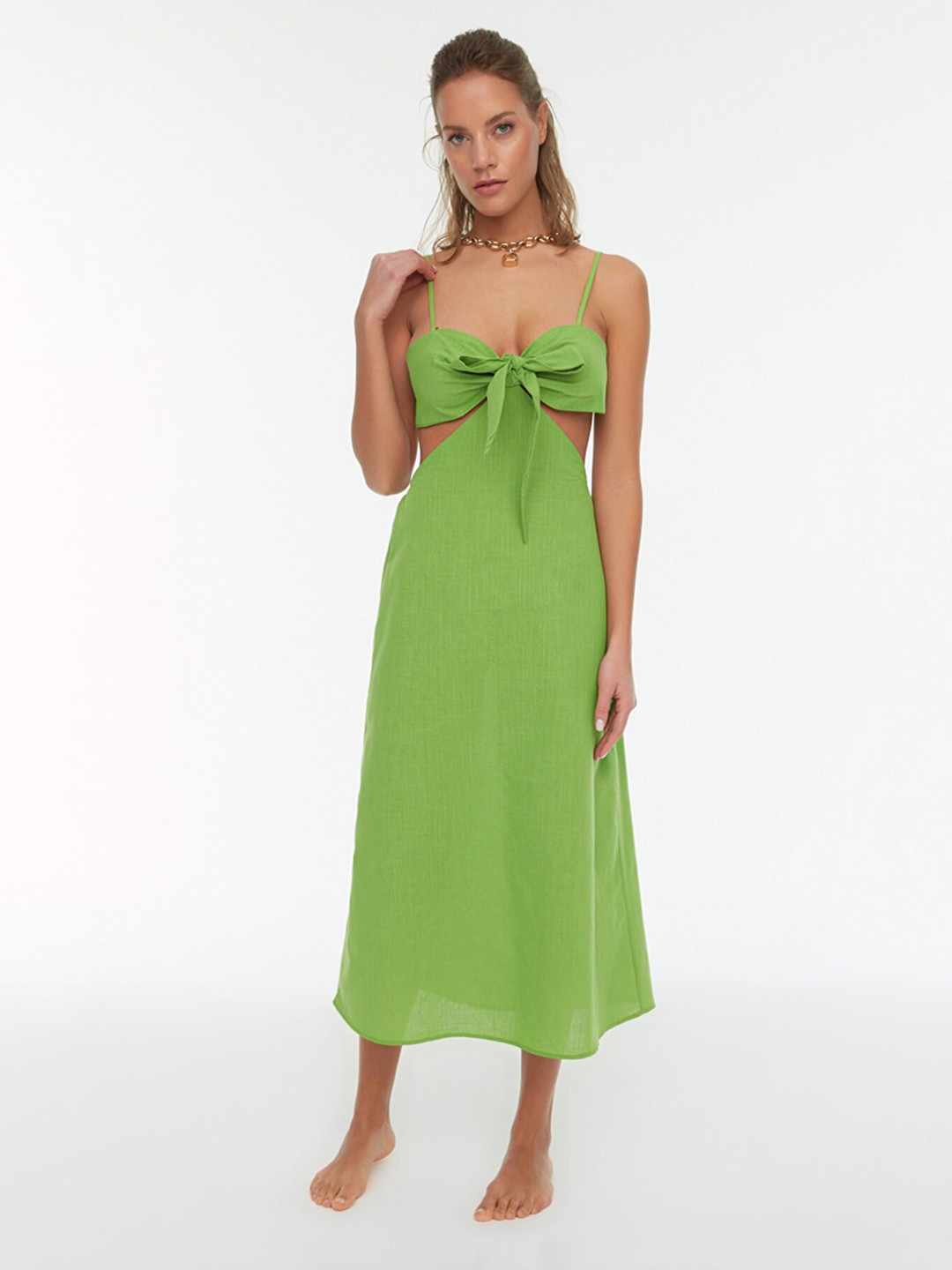 

Trendyol Green A-Line Midi Dress