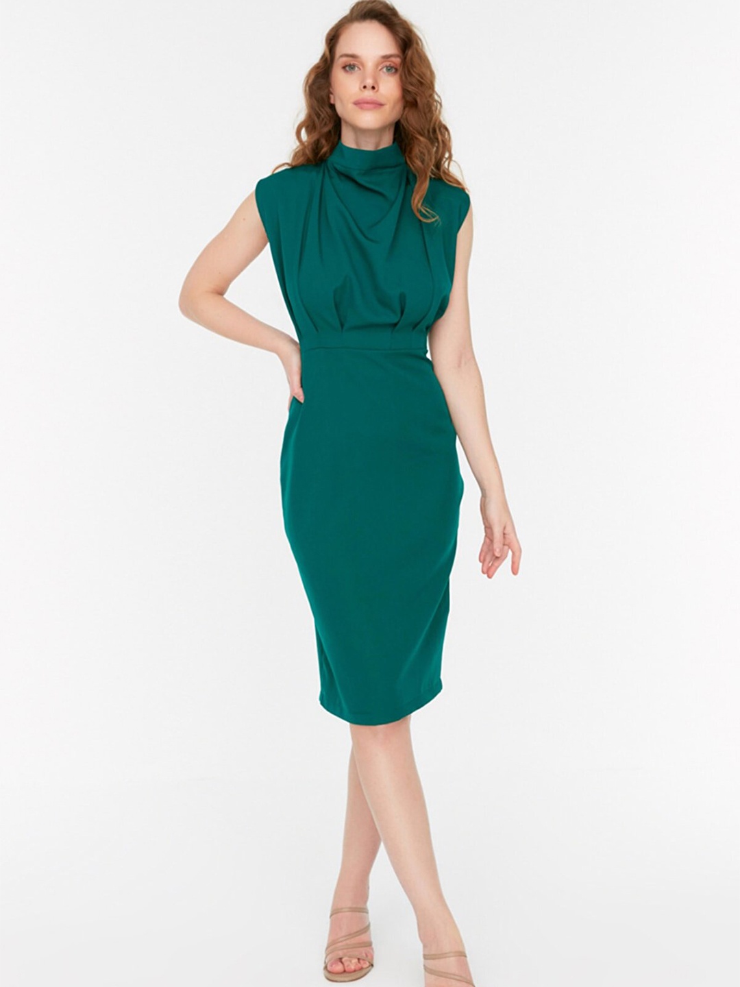 

Trendyol Green Sheath Dress