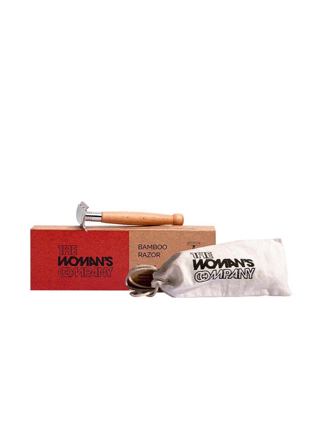 

THE WOMAN'S COMPANY Bamboo Razor With 10 Recyclable Stainless Steel Blades, Brown