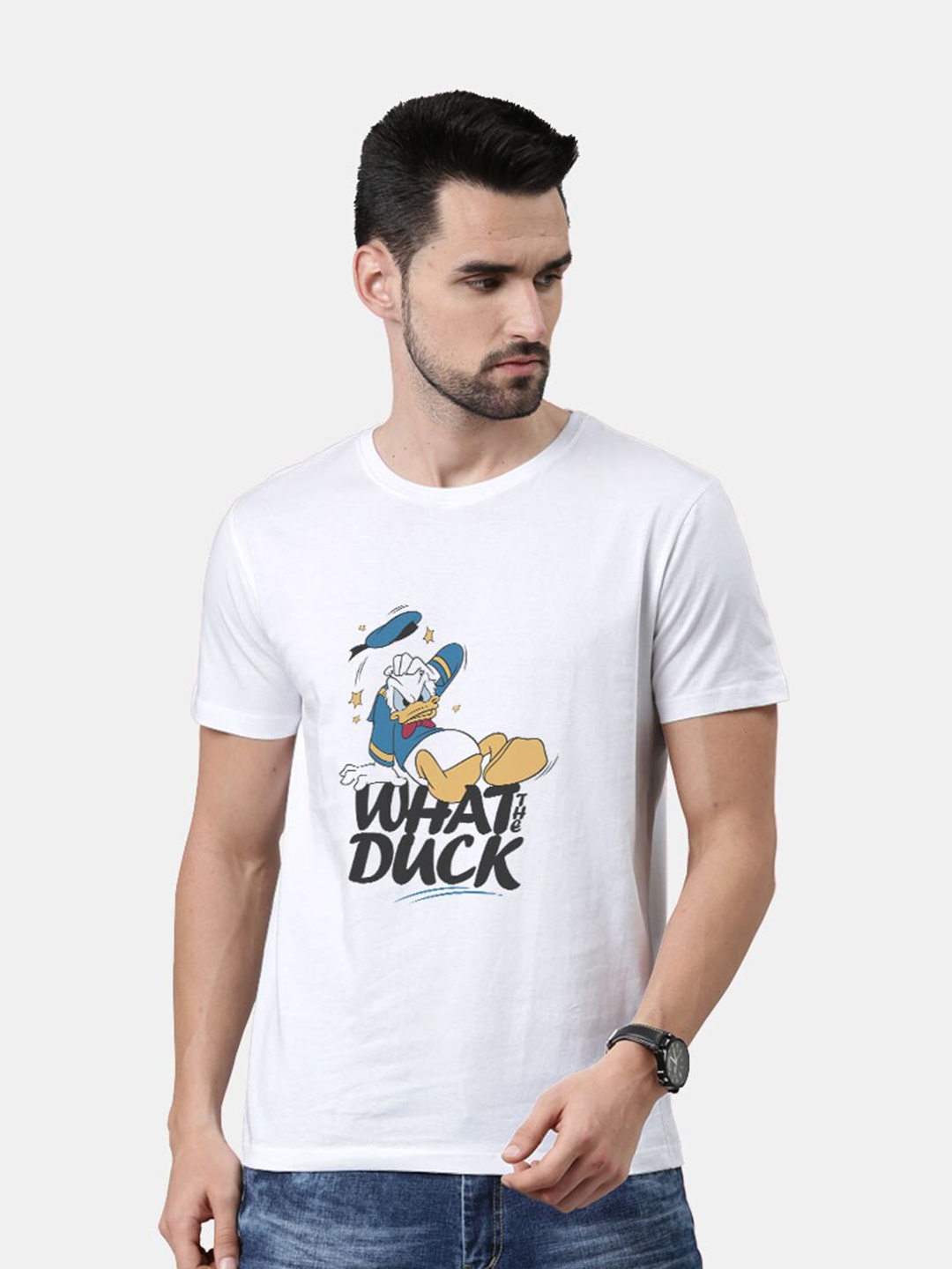 

macmerise Men White Printed Bio Finish T-shirt