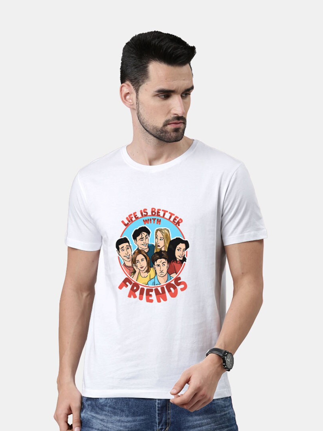 

macmerise Men White Printed Bio Finish T-shirt