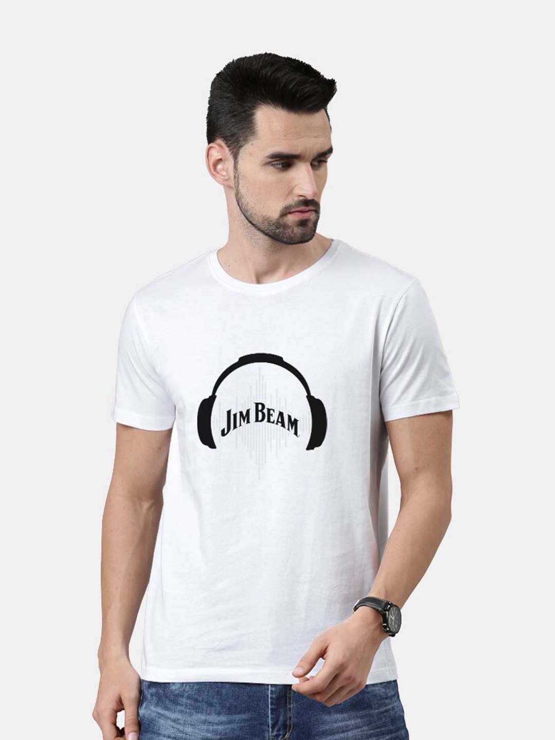 

macmerise Men White Printed Bio Finish T-shirt