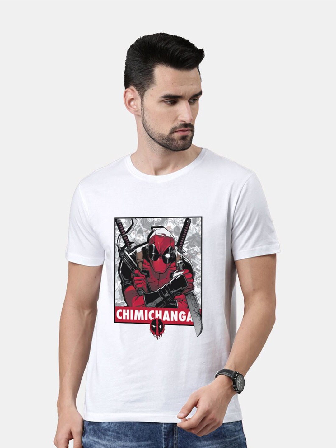 

macmerise Men White Printed Bio Finish T-shirt