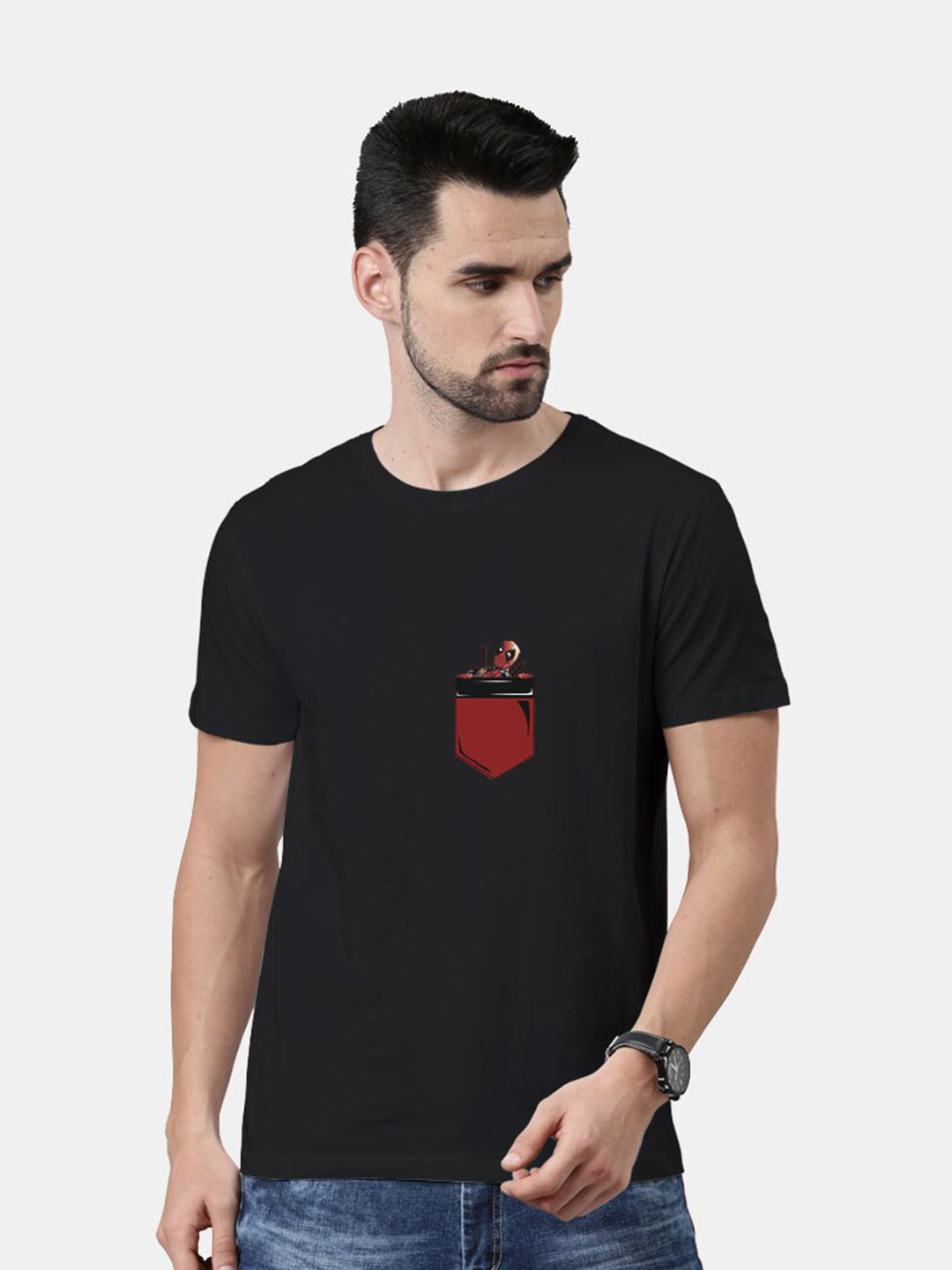

macmerise Men Black Bio Finish T-shirt