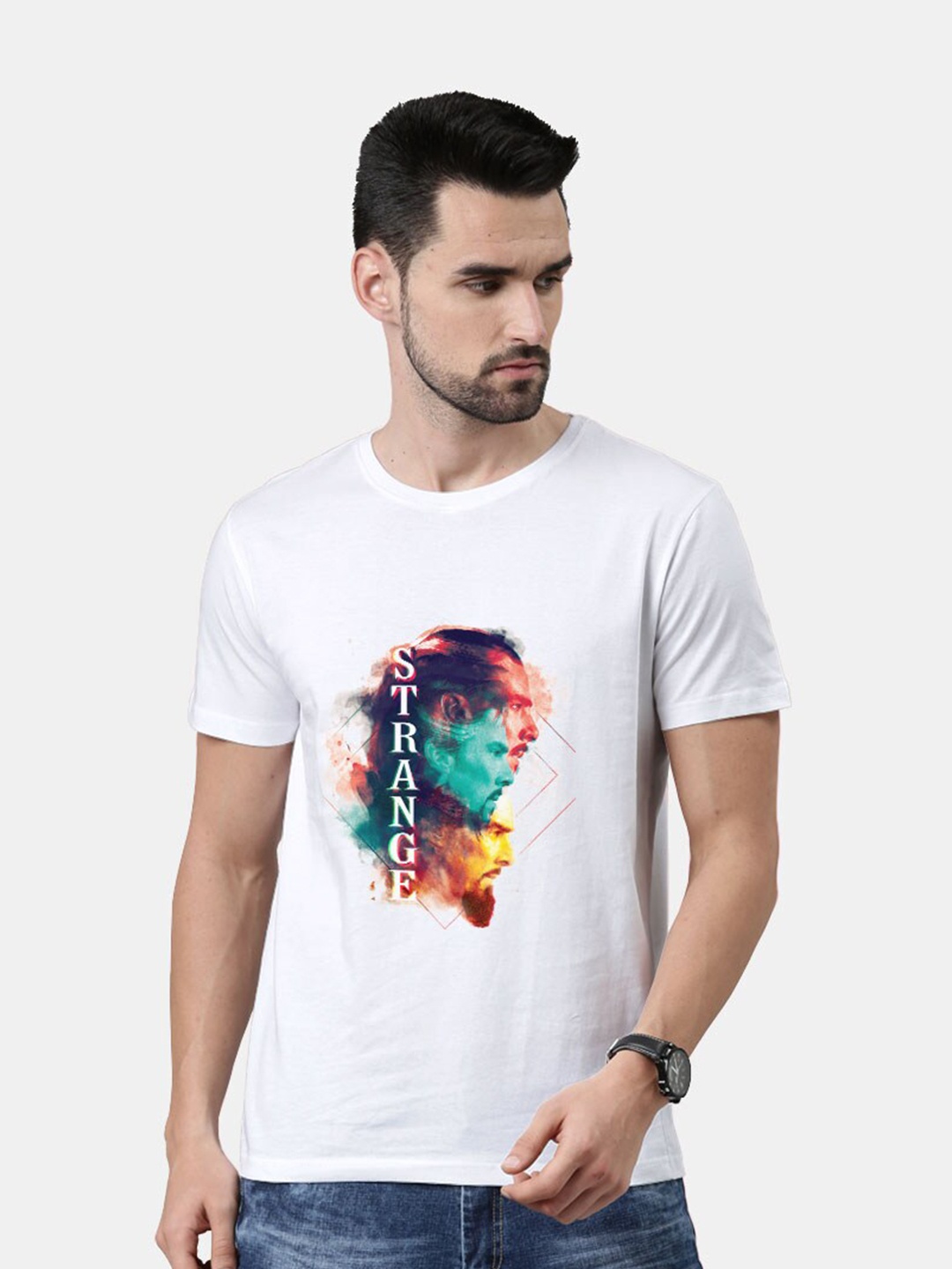 

macmerise Men White Printed Bio Finish T-shirt