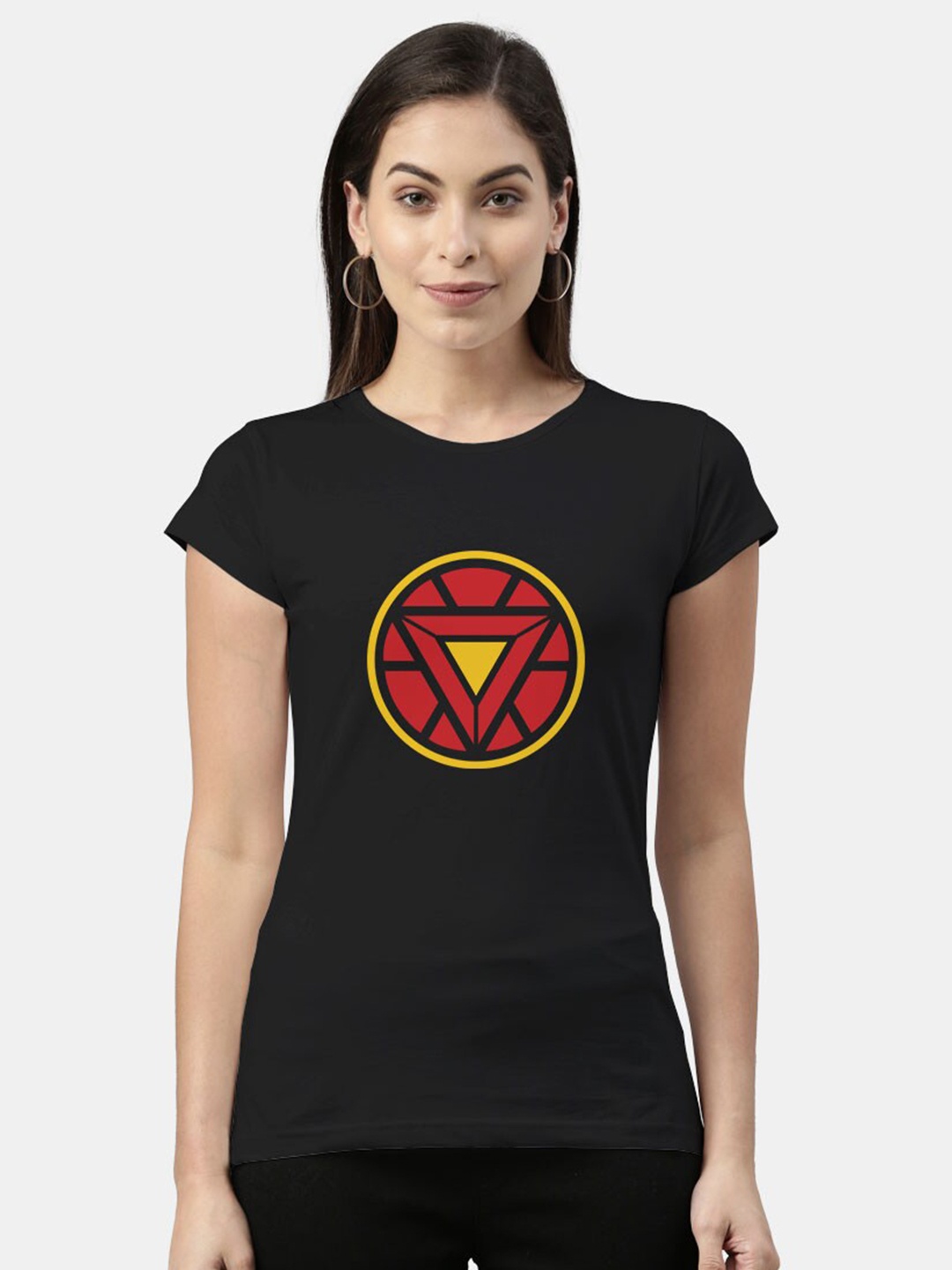 

macmerise Women Black & Red Printed T-shirt